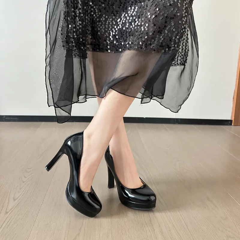 NTOZE Chunky Heel High Heels Women's-3
