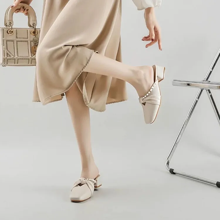 NTOZE Wrap toe Slippers Women's Beige Gift Box Set-2