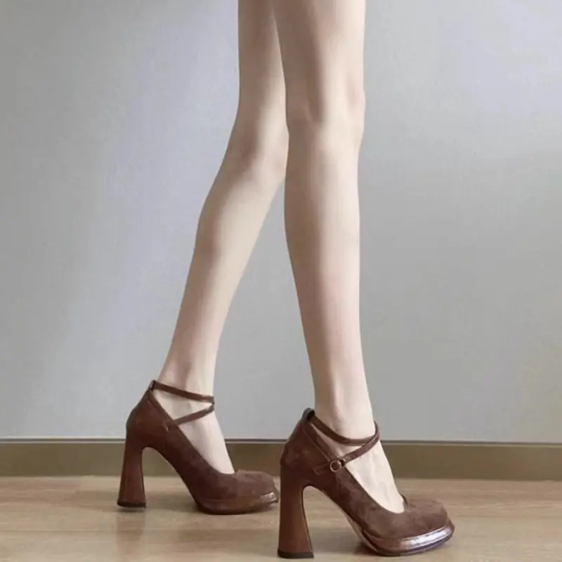 NTOZE Block Heel High Heels Women's-14