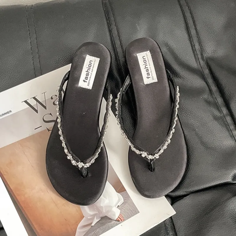 NTOZE Abrasion Resistant Flip Flops Women's Black-3