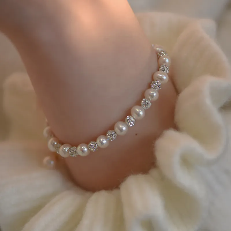Old Fu Gold Pearl Bracelets Women's-4