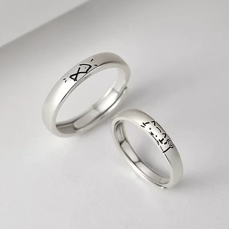 Old Fu Gold 999 Fine Silver Rings Unisex-2