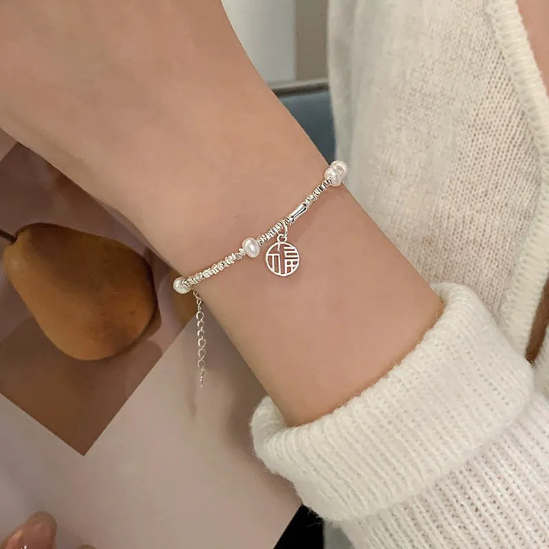 Old Fu Gold Pearl Bracelets Women's-4