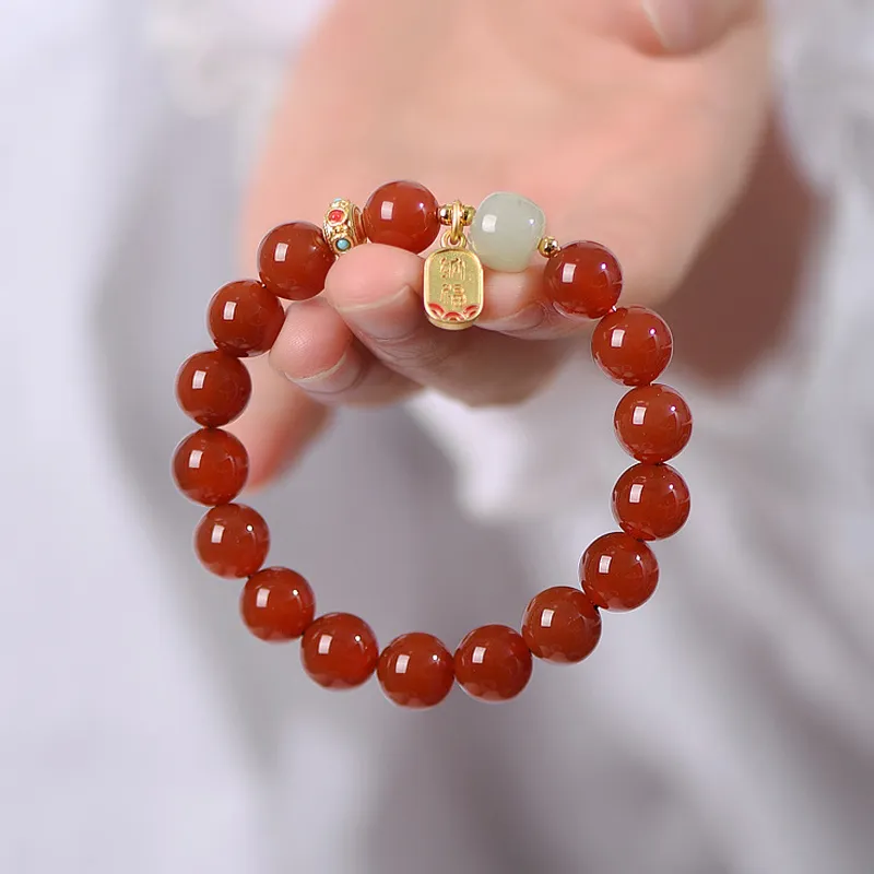 Old Fu Gold Agate Bracelets Women's-1