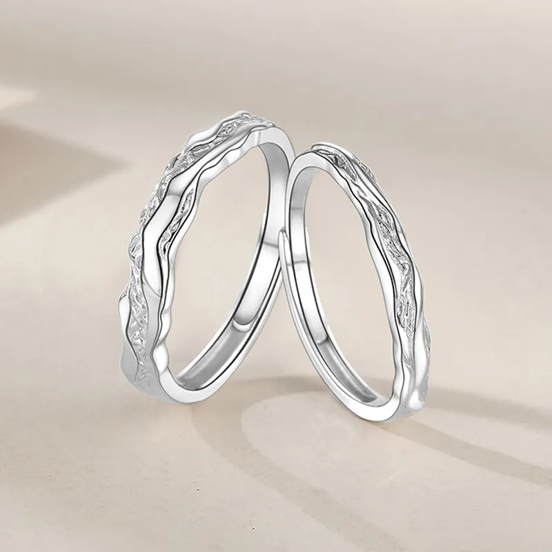 Old Fu Gold S999 Fine Silver Rings Unisex-1