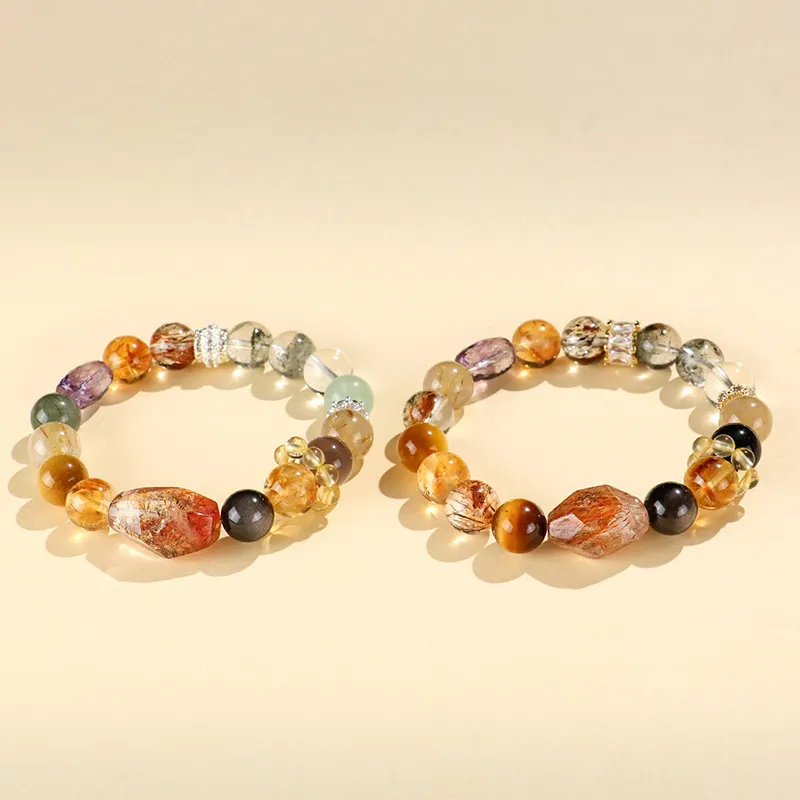 Old Fu Gold Crystal Bracelets Women's-4