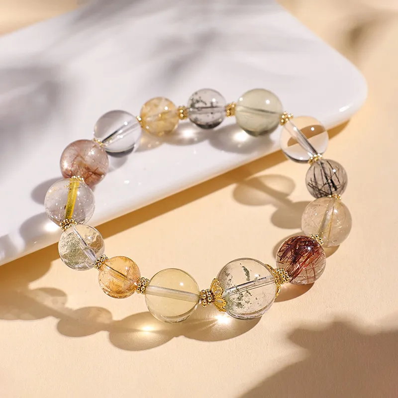 Old Fu Gold Crystal Bracelets Women's-2