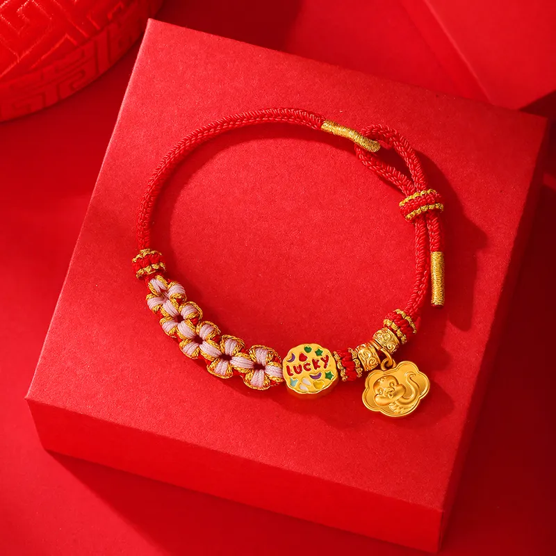 Old Fu Gold Intangible Heritage Hand Woven Bracelets Women's-2