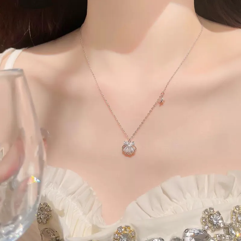 Old Fu Gold 999 Fine Silver Sterling Silver Necklace Women's-5
