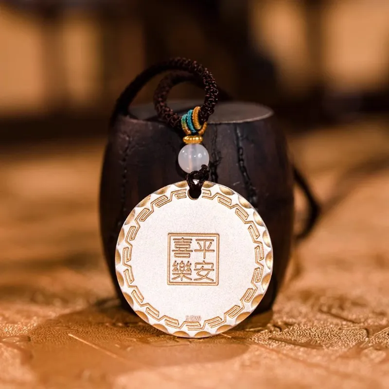 Old Fu Gold 999 Fine Silver Foot Silver Pendants Unisex-3