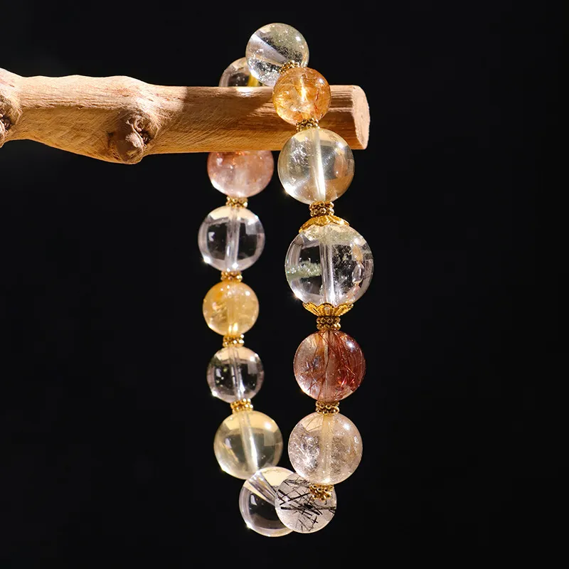 Old Fu Gold Crystal Bracelets Women's-3