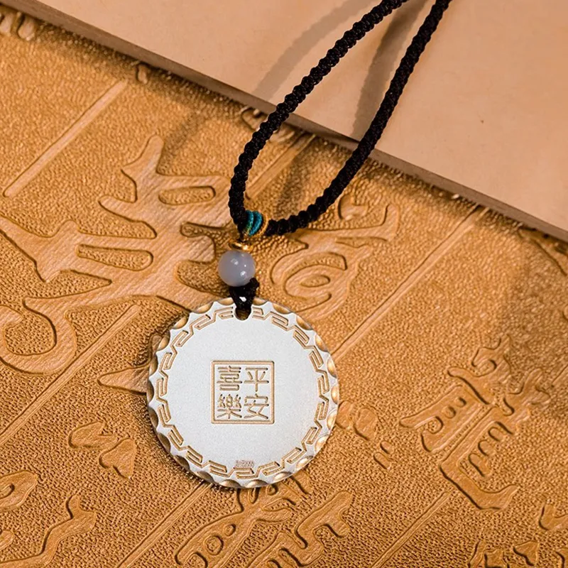 Old Fu Gold 999 Fine Silver Foot Silver Pendants Unisex-2