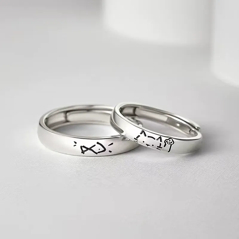 Old Fu Gold 999 Fine Silver Rings Unisex-1