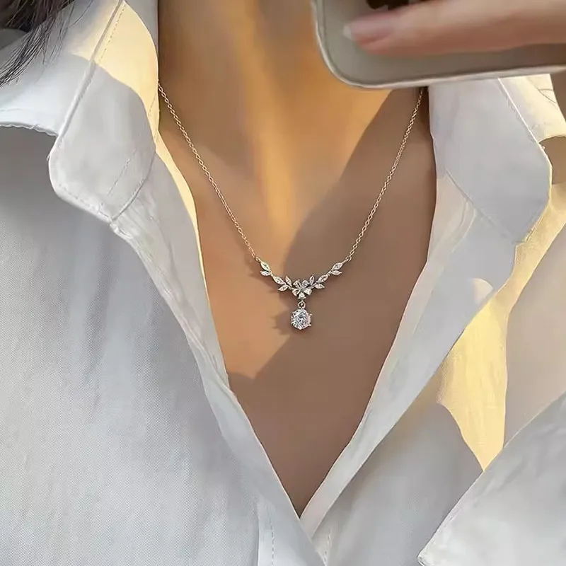 Old Fu Gold S925 Silver Necklaces Women's-3