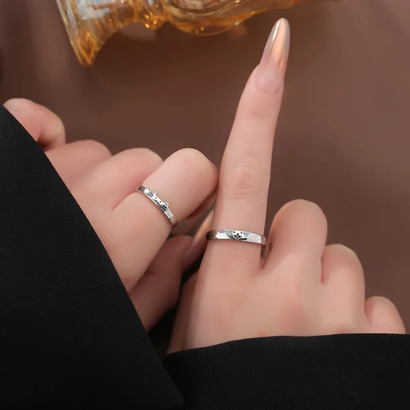 Old Fu Gold 999 Fine Silver Rings Unisex-5