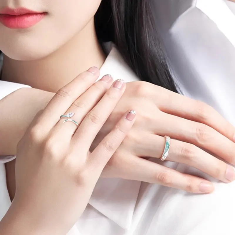 Old Fu Gold Silver Rings Unisex-6