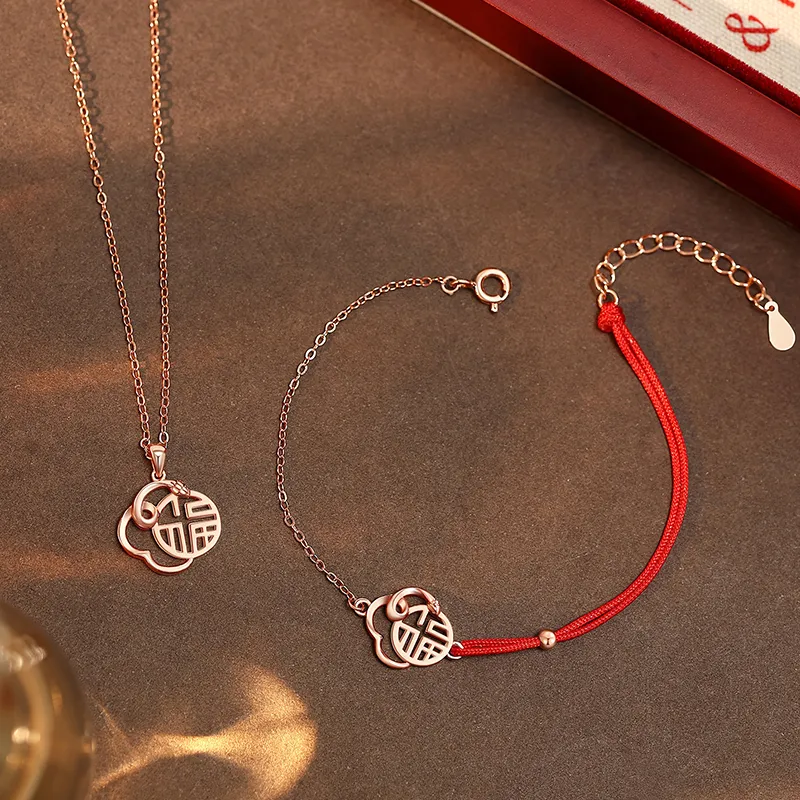 Old Fu Gold S925 Silver Bracelets Women's-3