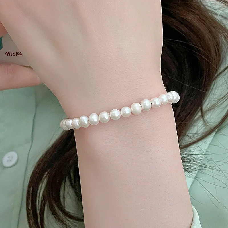 Old Fu Gold Pearl Bracelets Women's-4