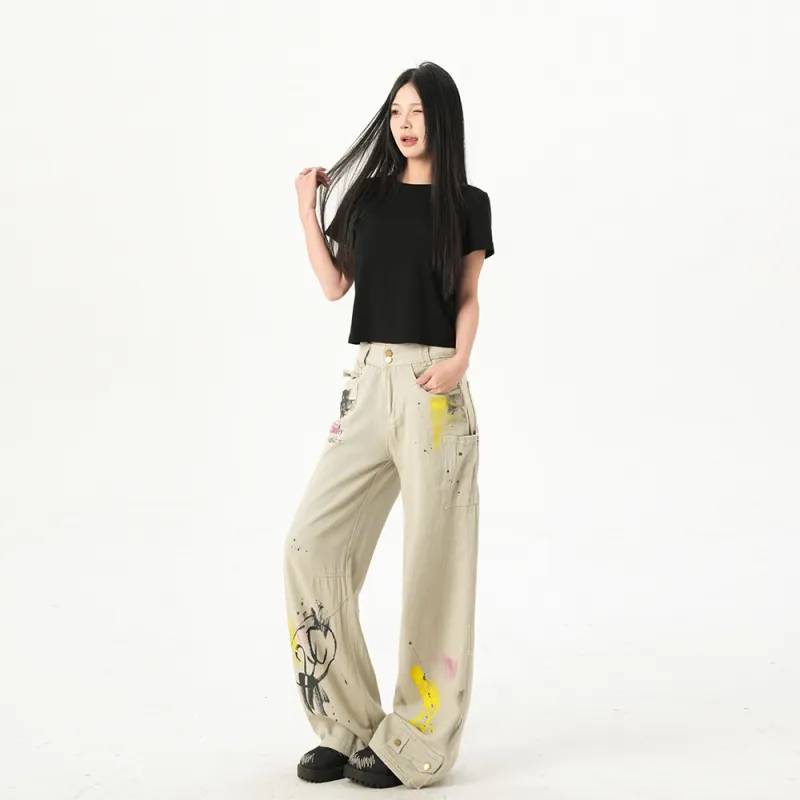PAL ONGACO Jeans Women's Apricot-3