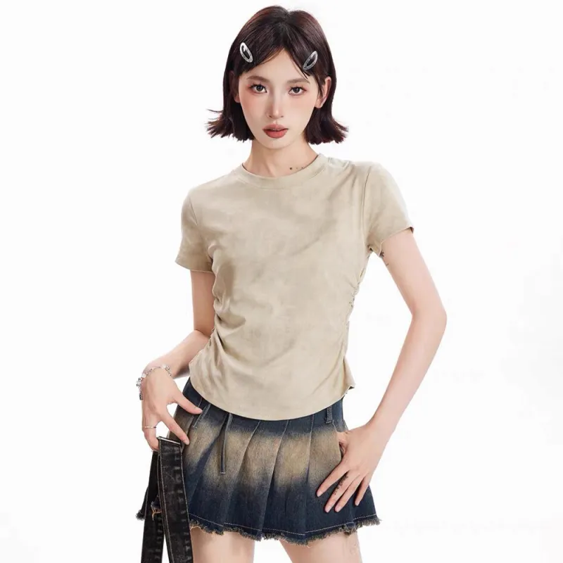 PAL ONGACO T Shirts Women's Tie Dye Khaki-2