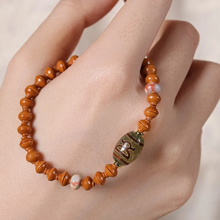 Zhiyi Olive Pit Walnut Bracelets Unisex-1