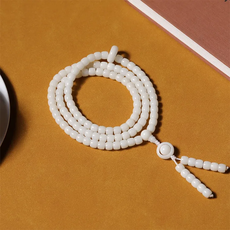 Zhiyi White Jade Bodhi Bracelets Unisex-3