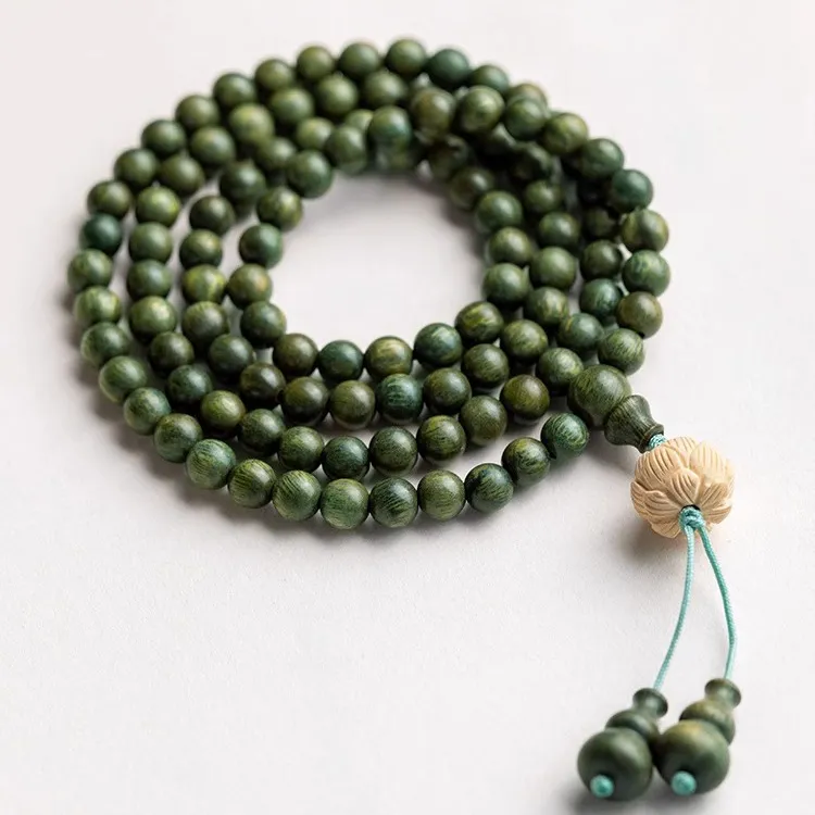 Zhiyi Green Sandalwood Bracelets Unisex-6