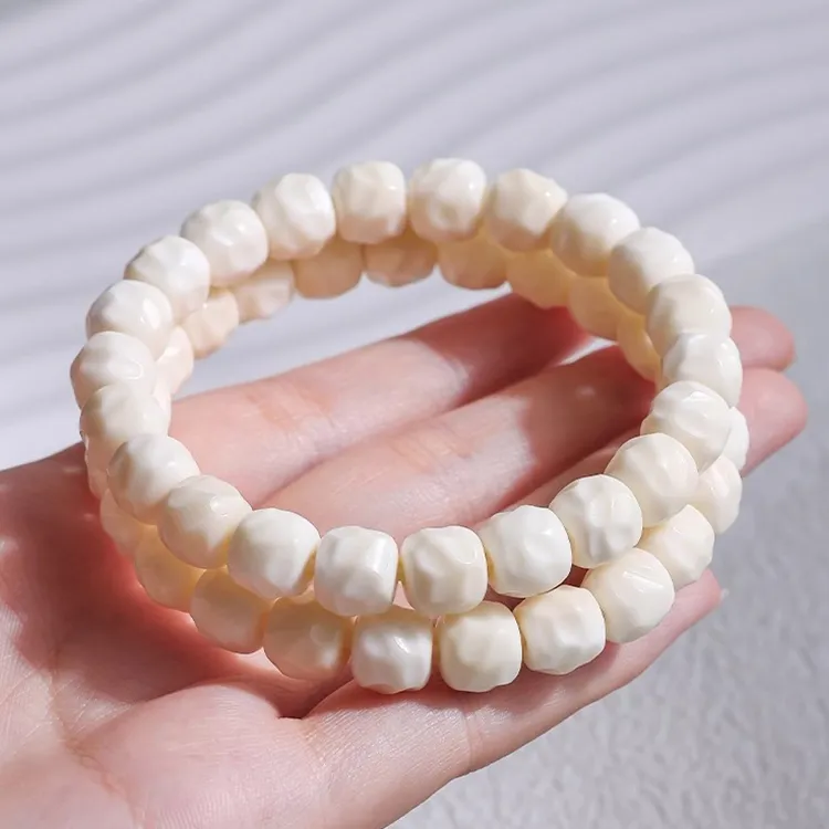 Zhiyi White Jade Bodhi Bracelets Unisex-4