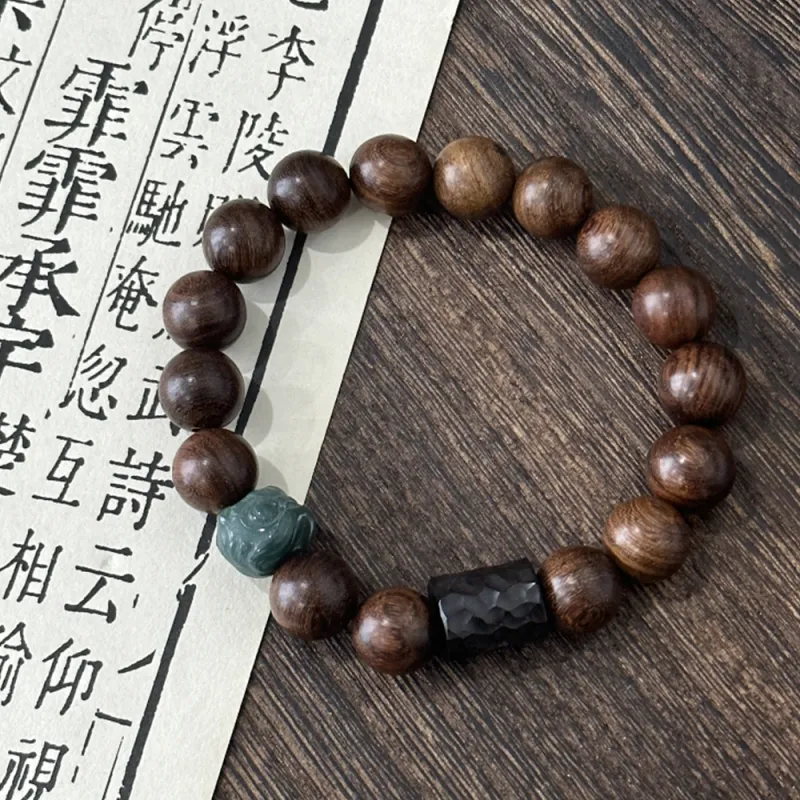 Zhiyi Golden Sandalwood Bracelets Unisex-5