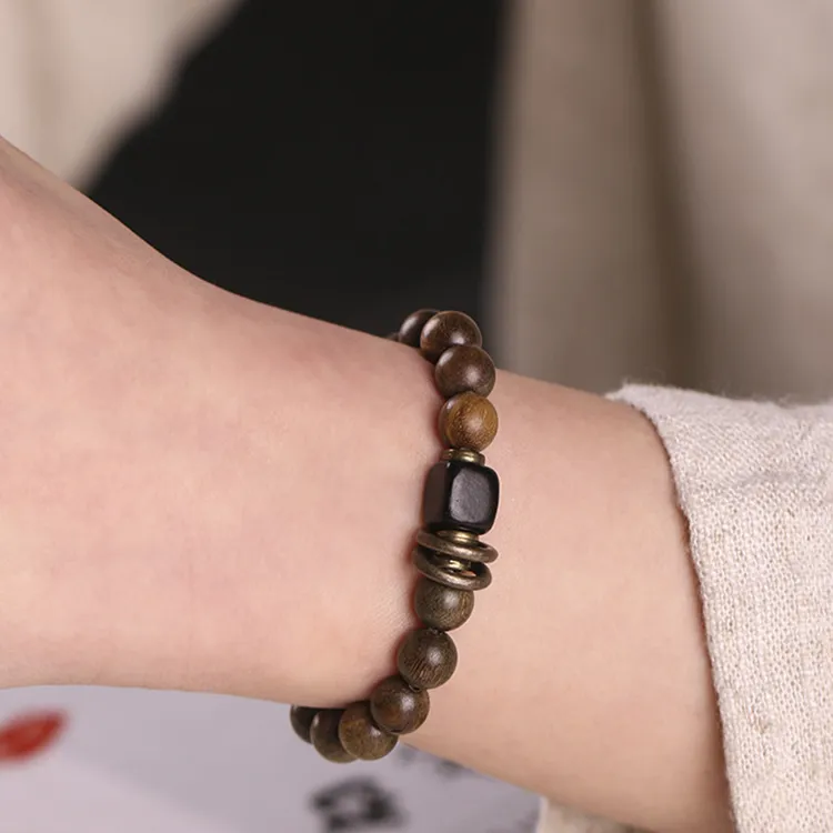 Zhiyi Green Sandalwood Bracelets Unisex-1