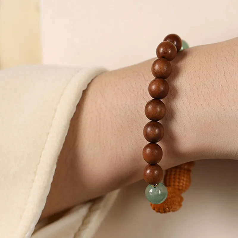Zhiyi Barbie Sandalwood Wooden Bracelets Unisex-1