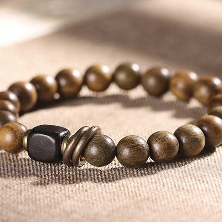 Zhiyi Green Sandalwood Bracelets Unisex-3