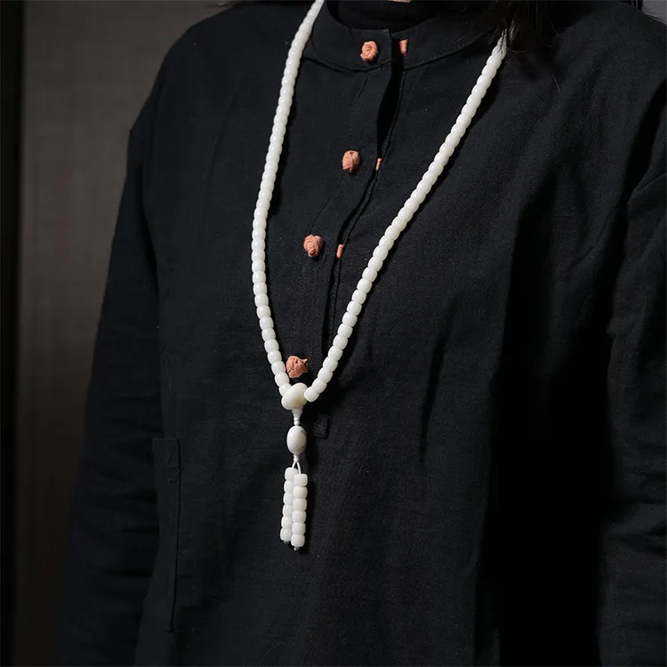 Zhiyi White Jade Bodhi Bracelets Unisex-7