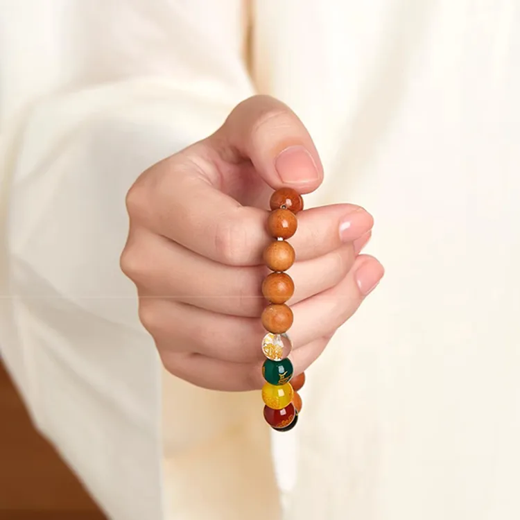 Zhiyi Peachwood Wooden Bracelets Unisex-3