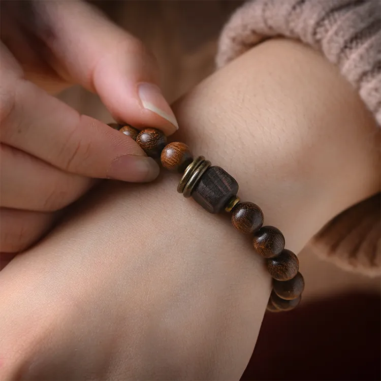 Zhiyi Golden Sandalwood Bracelets Women's-3