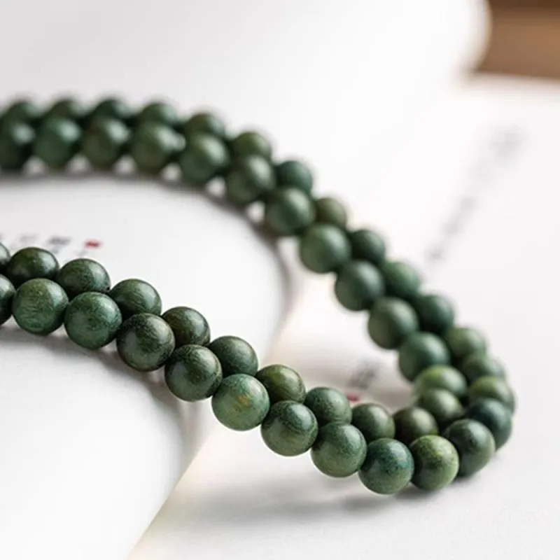 Zhiyi Green Sandalwood Bracelets Unisex-3