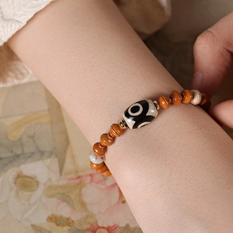Zhiyi Olive Pit Walnut Bracelets Unisex-6