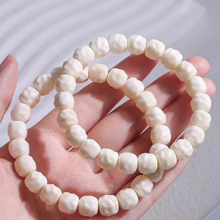 Zhiyi White Jade Bodhi Bracelets Unisex-1