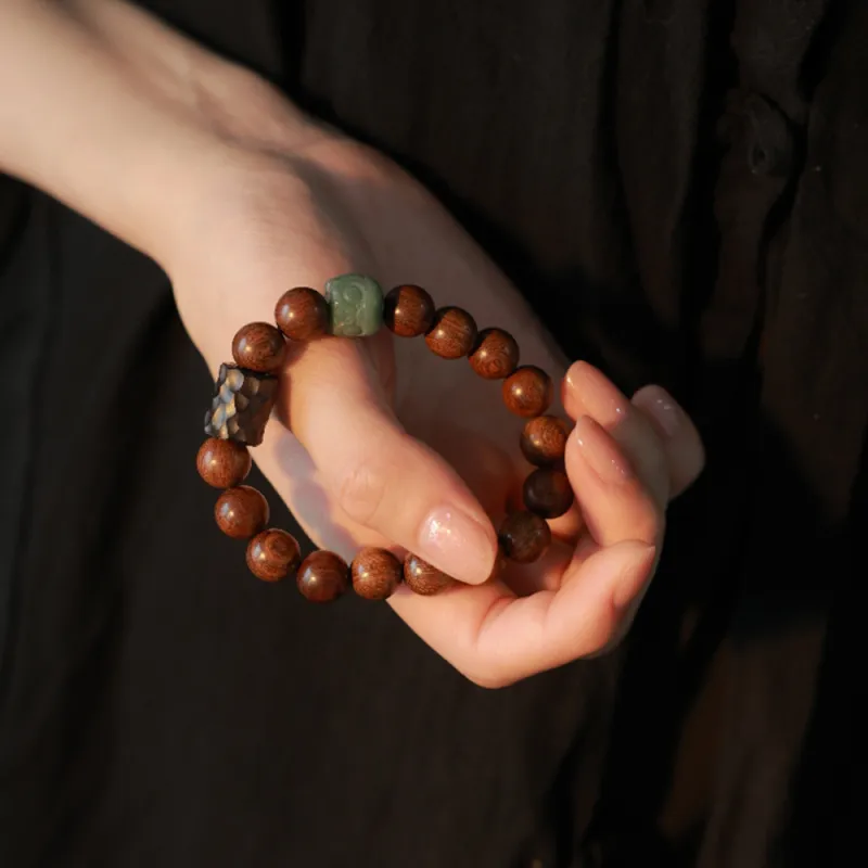 Zhiyi Golden Sandalwood Bracelets Unisex-3