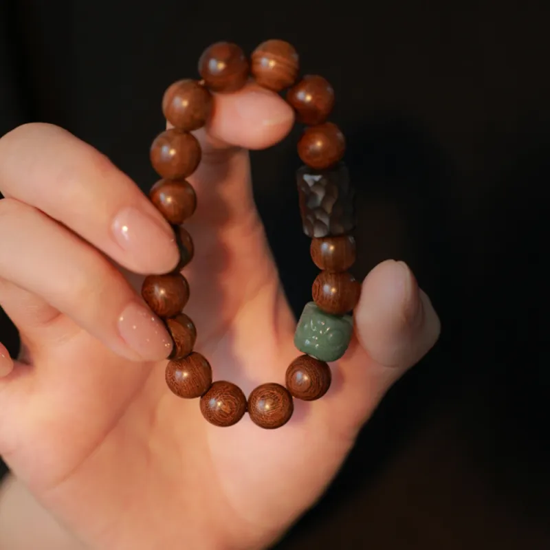 Zhiyi Golden Sandalwood Bracelets Unisex-1