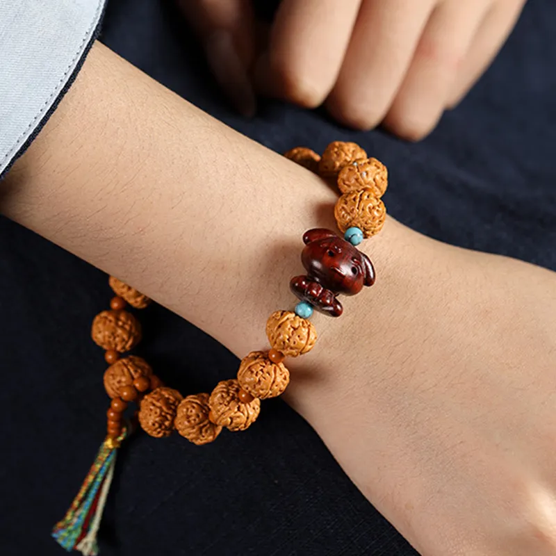 Zhiyi King Kong Bodhi Seeds Bracelets Unisex-7