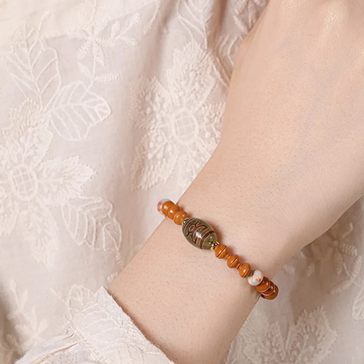 Zhiyi Olive Pit Walnut Bracelets Unisex-2