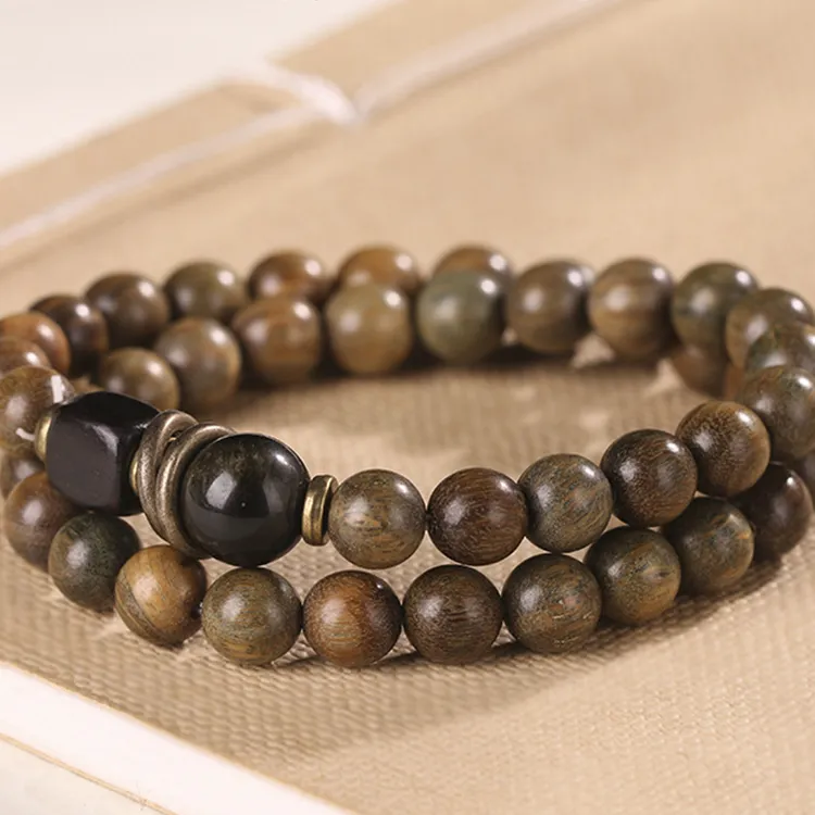 Zhiyi Green Sandalwood Bracelets Unisex-5