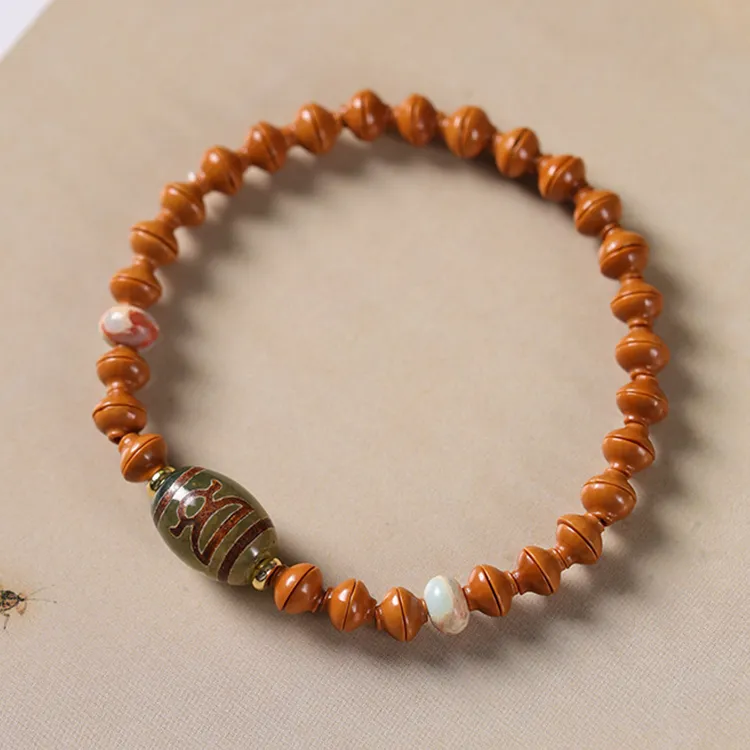Zhiyi Olive Pit Walnut Bracelets Unisex-3