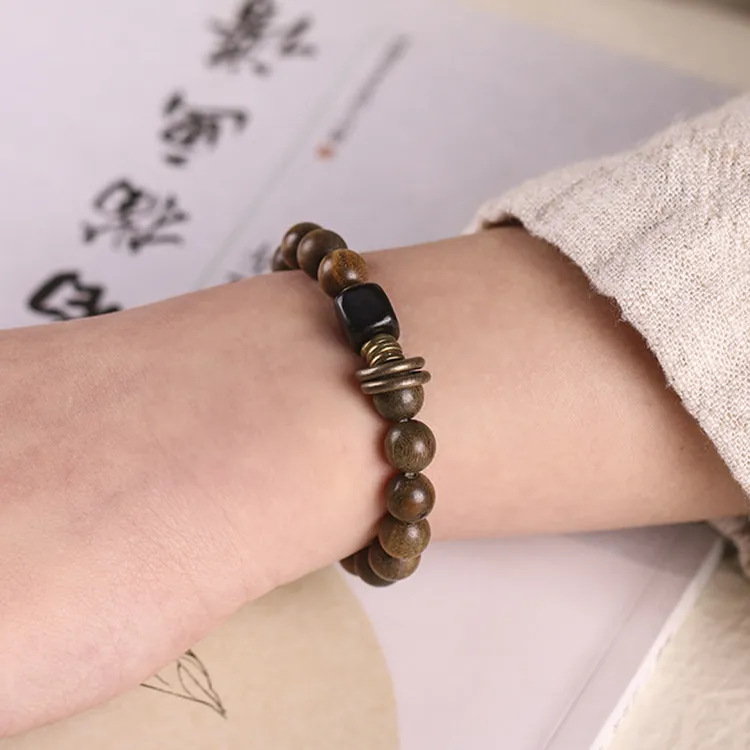 Zhiyi Green Sandalwood Bracelets Unisex-2