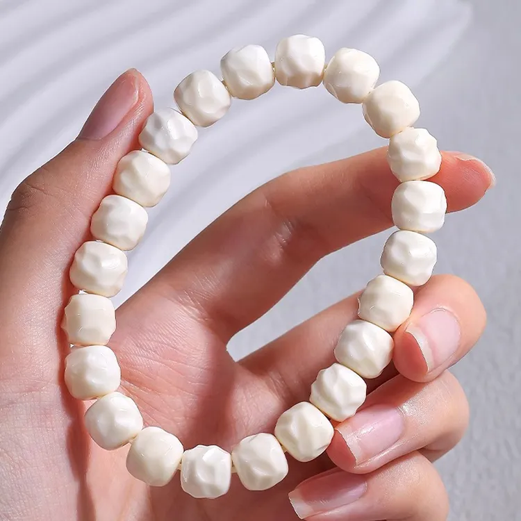 Zhiyi White Jade Bodhi Bracelets Unisex-3