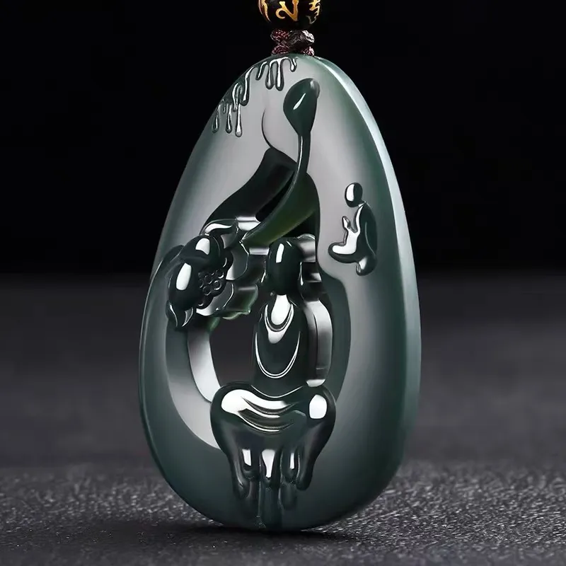CUIYIN Pendants Green Jade Unisex-3