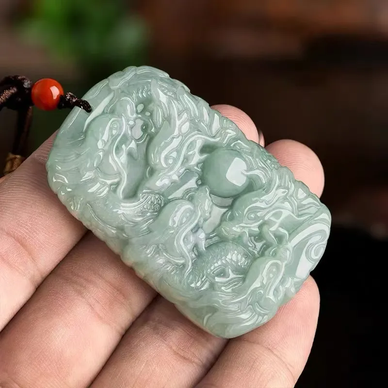 CUIYIN Bean Type Jadeite Pendants Unisex-2