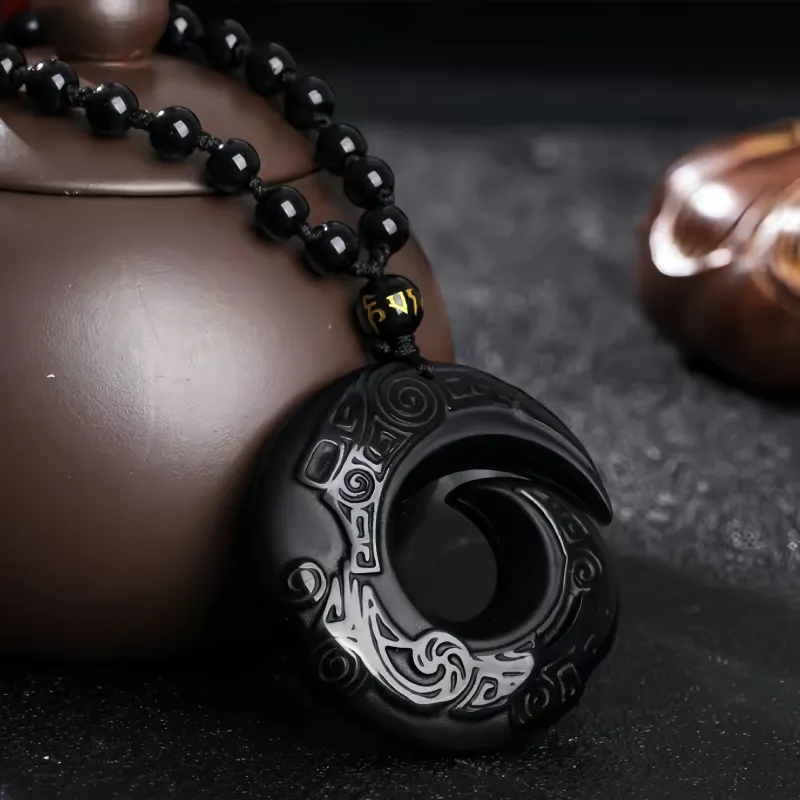 CUIYIN Obsidian Pendants Unisex-11