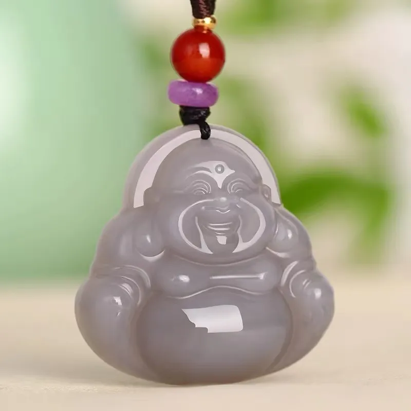 CUIYIN Hetian Jade Pendants Smoky Purple Unisex-4